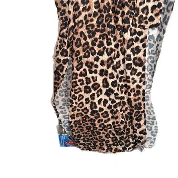 Good American Womens NEW Goddess Tie Waist Robe in Leopard Swim Spring MSRP $139